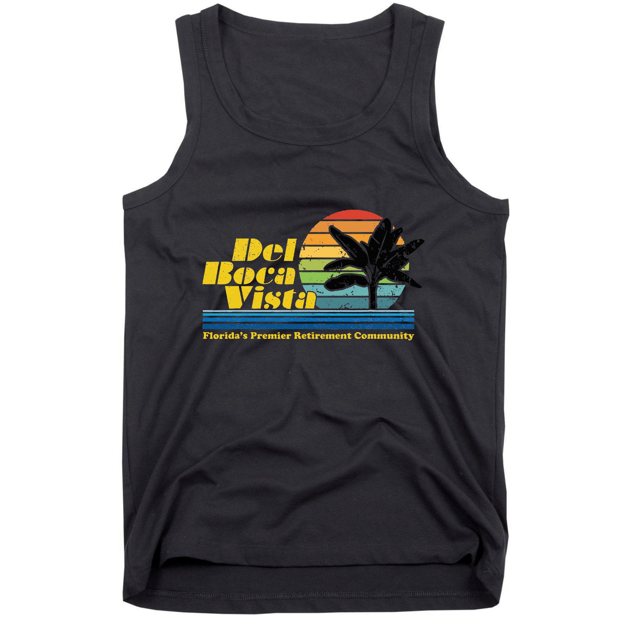 Del Boca Vista Retiret Community Funny Novelty Design Tank Top
