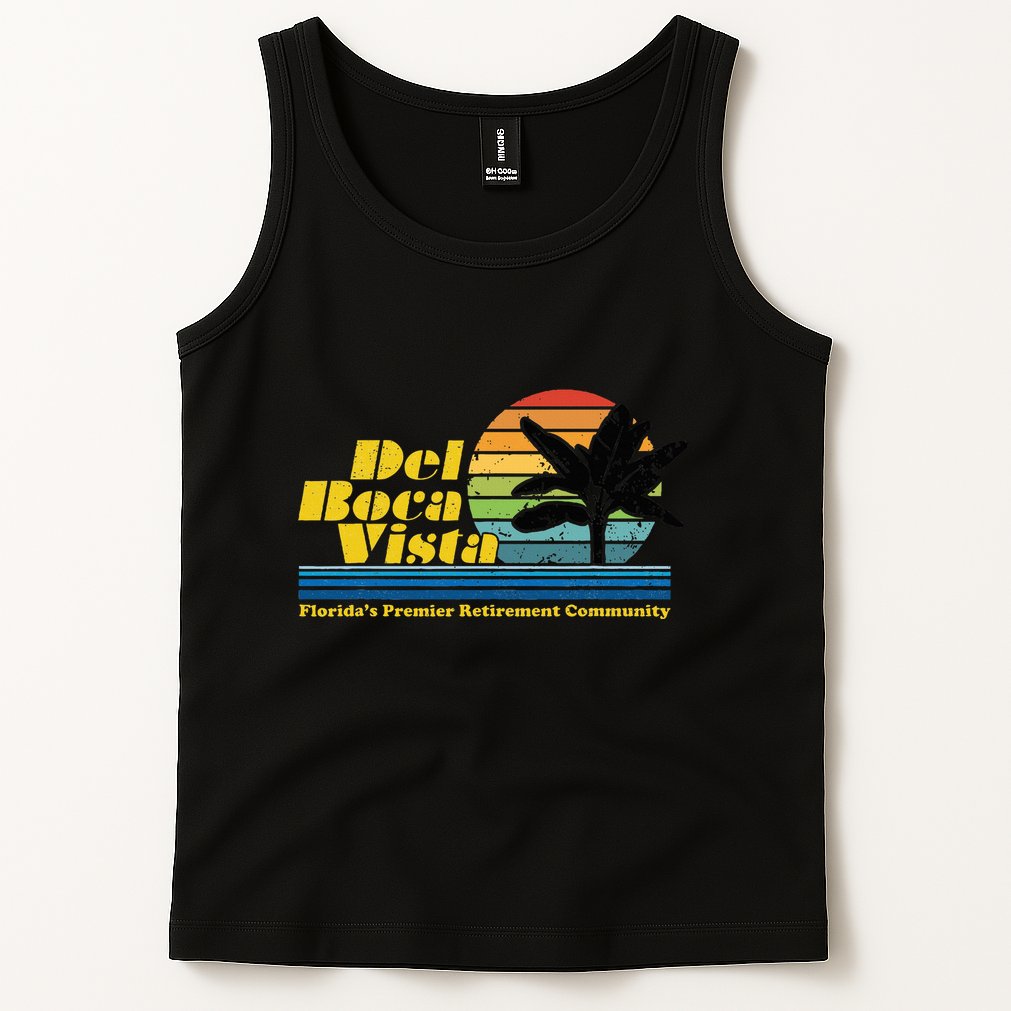Del Boca Vista Retiret Community Funny Novelty Design Tank Top