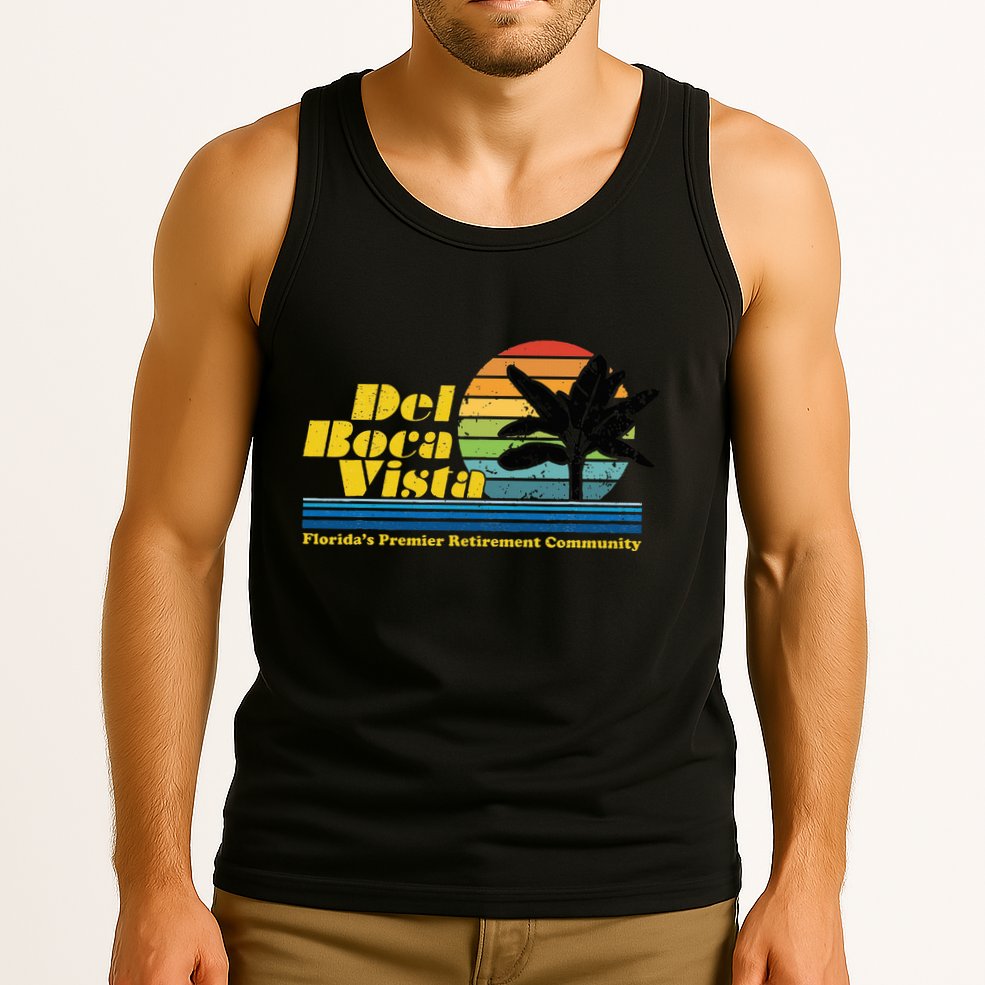 Del Boca Vista Retiret Community Funny Novelty Design Tank Top