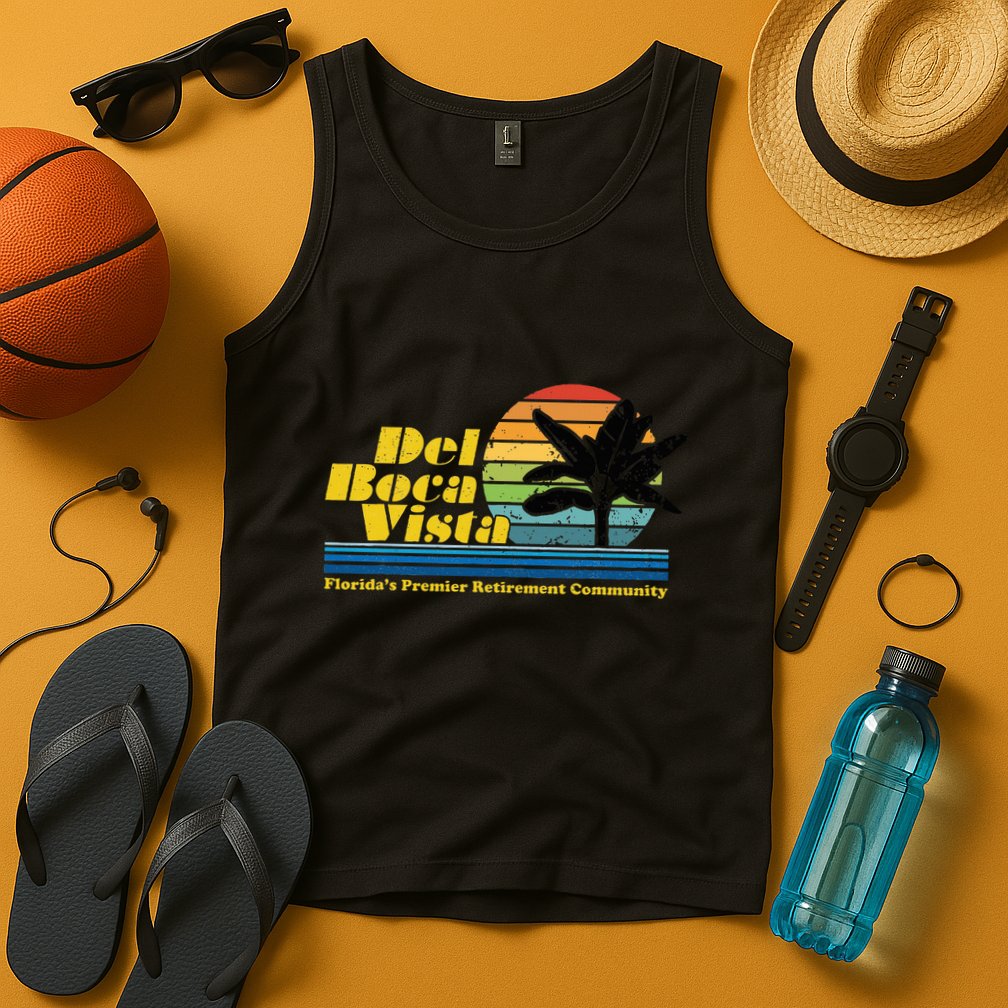 Del Boca Vista Retiret Community Funny Novelty Design Tank Top