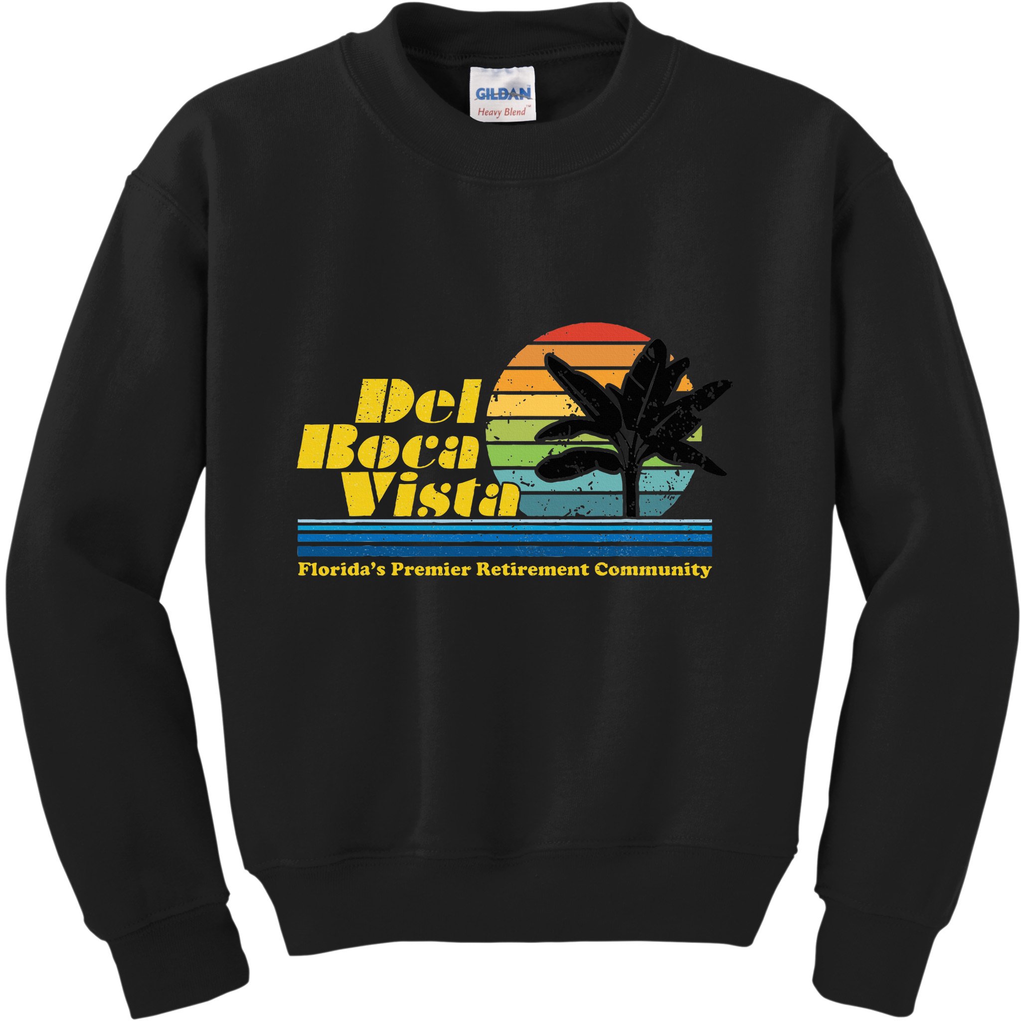 Del Boca Vista Retiret Community Funny Novelty Design Kids Sweatshirt