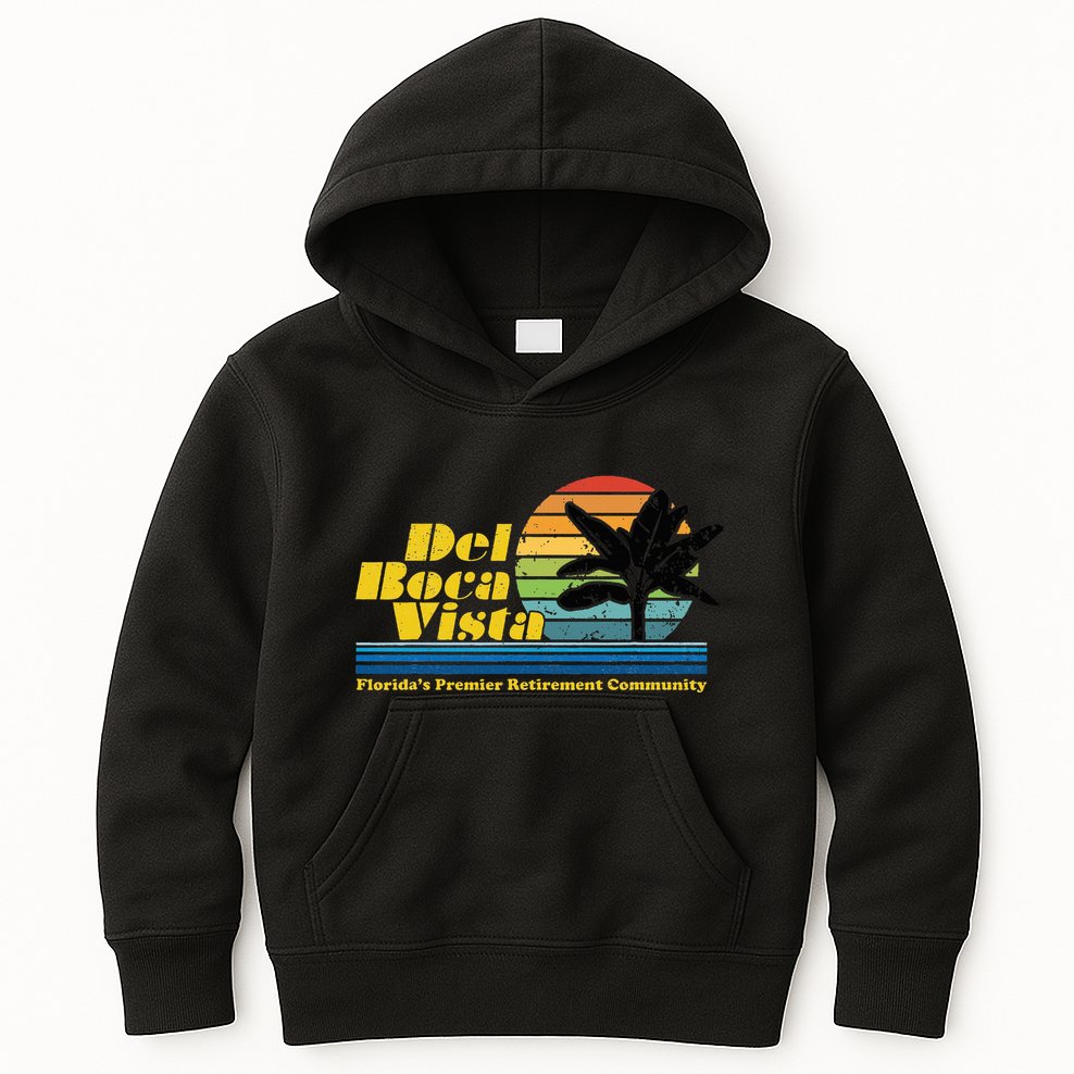 Del Boca Vista Retiret Community Funny Novelty Design Kids Hoodie