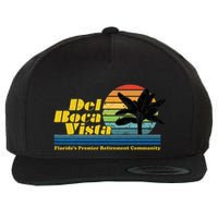 Del Boca Vista Retiret Community Funny Novelty Design Wool Snapback Cap