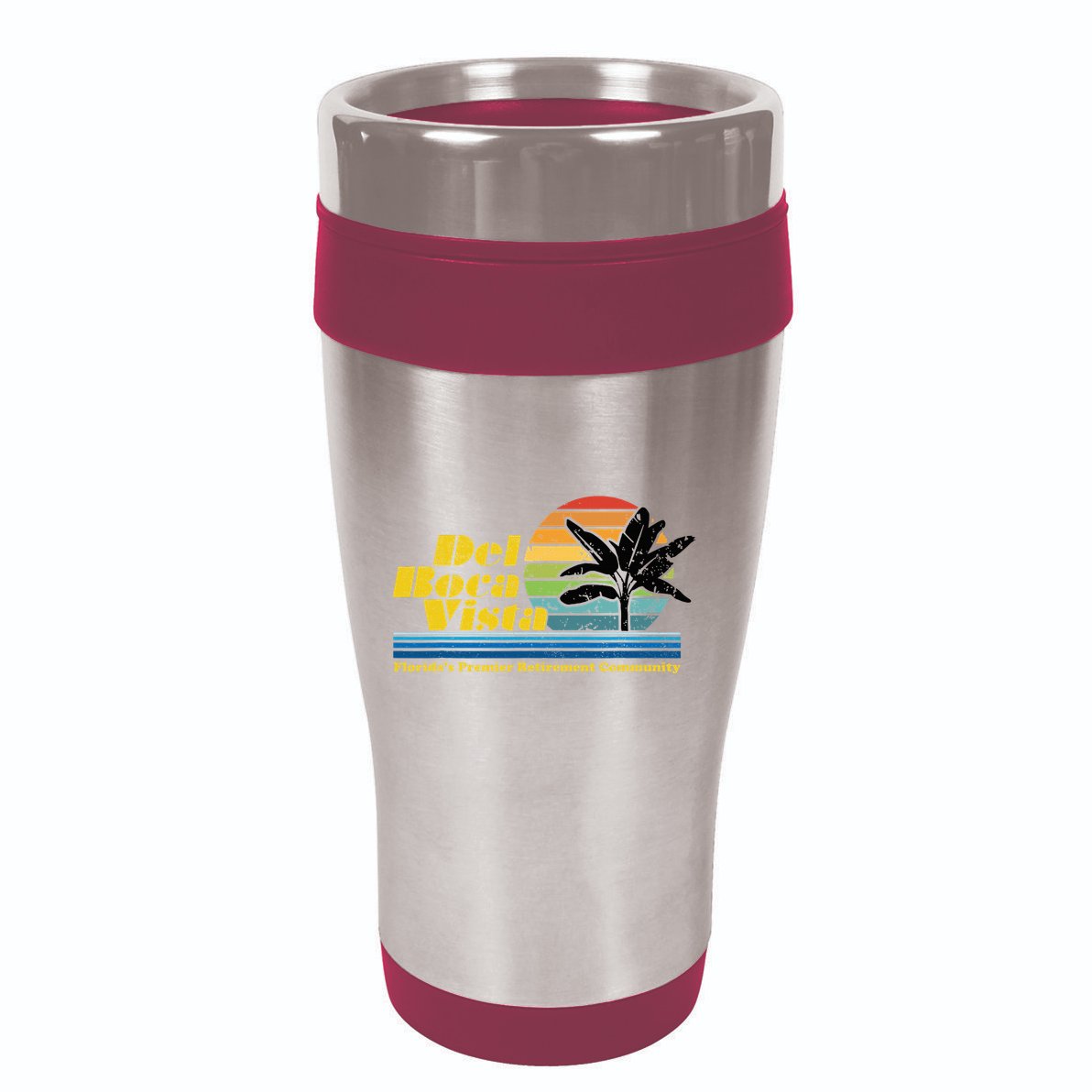 Del Boca Vista Retiret Community Funny Novelty Design 16oz Travel Tumbler
