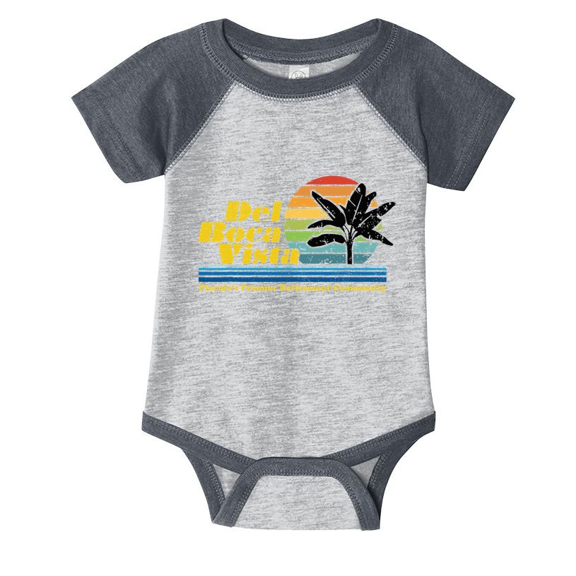 Del Boca Vista Retiret Community Funny Novelty Design Infant Baby Jersey Bodysuit