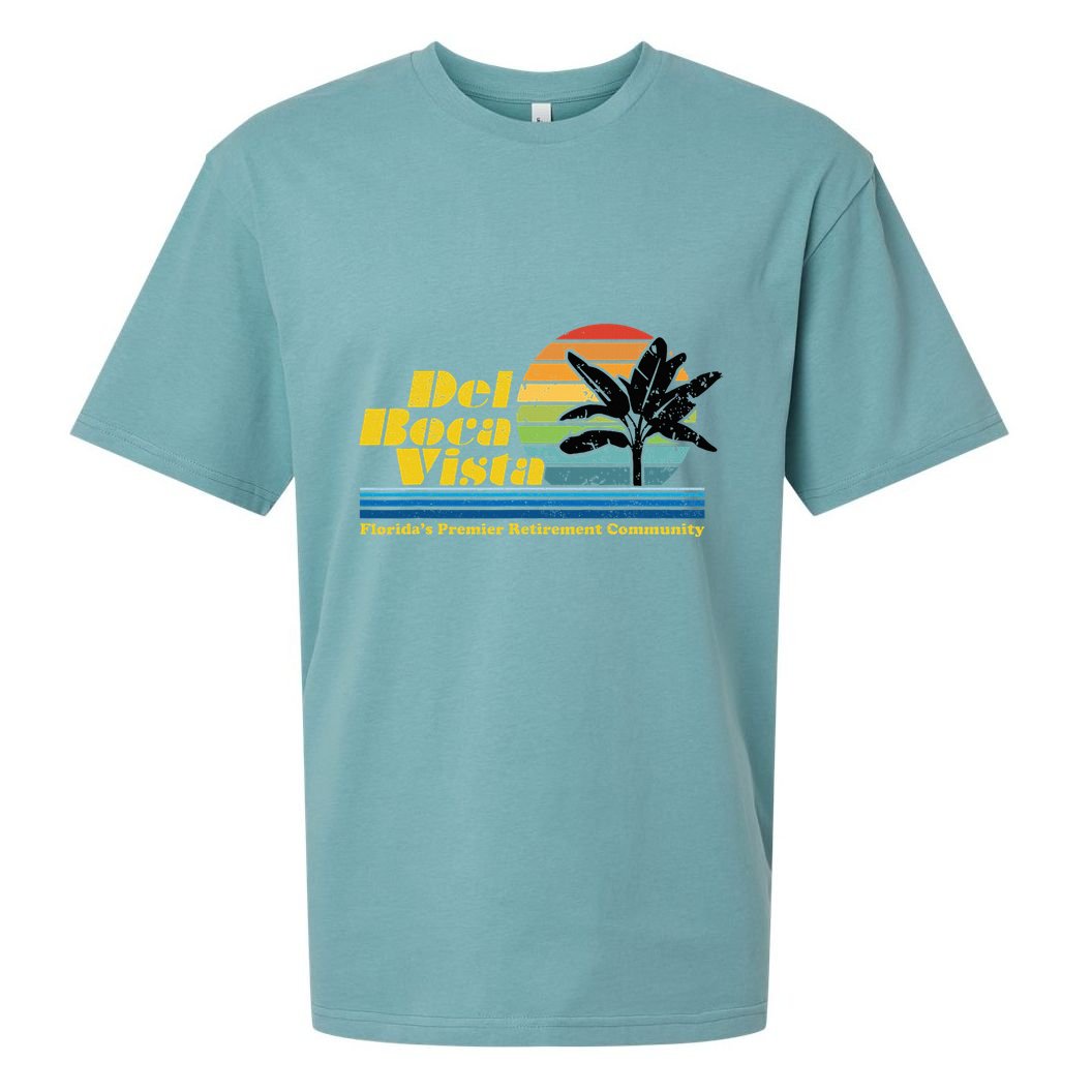 Del Boca Vista Retiret Community Funny Novelty Design Sueded Cloud Jersey T-Shirt
