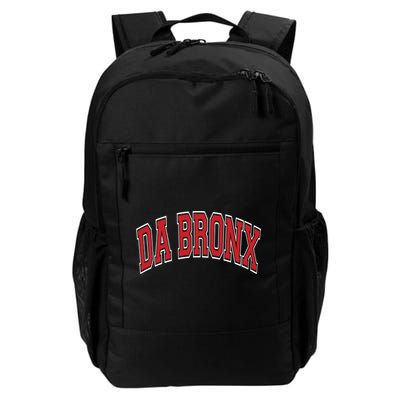 Da Bronx Varsity Style Red Text Gift Daily Commute Backpack