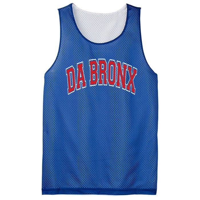 Da Bronx Varsity Style Red Text Gift Mesh Reversible Basketball Jersey Tank