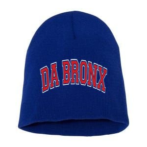 Da Bronx Varsity Style Red Text Gift Short Acrylic Beanie