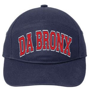 Da Bronx Varsity Style Red Text Gift 7-Panel Snapback Hat