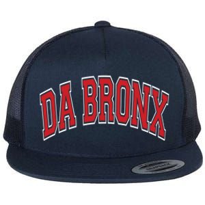 Da Bronx Varsity Style Red Text Gift Flat Bill Trucker Hat