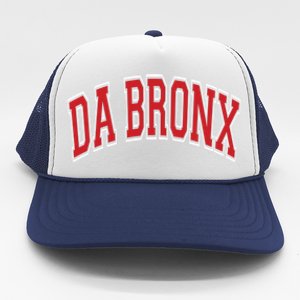 Da Bronx Varsity Style Red Text Gift Trucker Hat