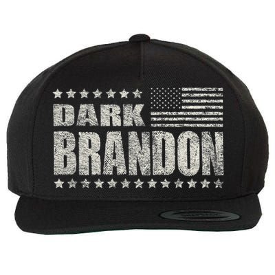 Dark Brandon Vintage America Flag Design Wool Snapback Cap