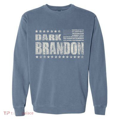 Dark Brandon Vintage America Flag Design Garment-Dyed Sweatshirt