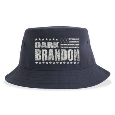 Dark Brandon Vintage America Flag Design Sustainable Bucket Hat