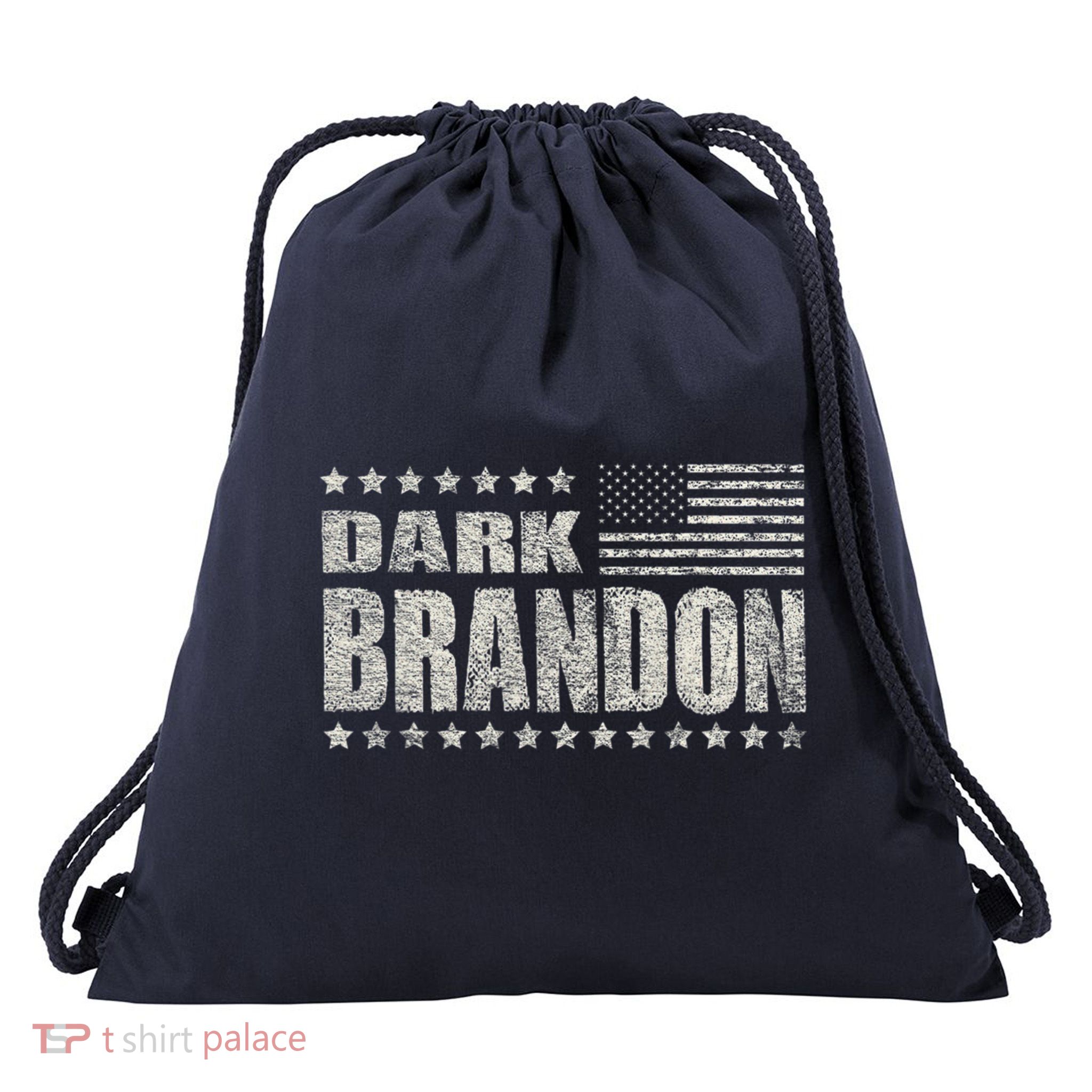 Dark Brandon Vintage America Flag Design Drawstring Bag