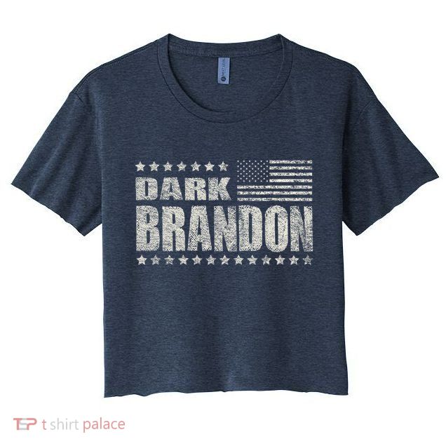 Dark Brandon Vintage America Flag Design Crop Top