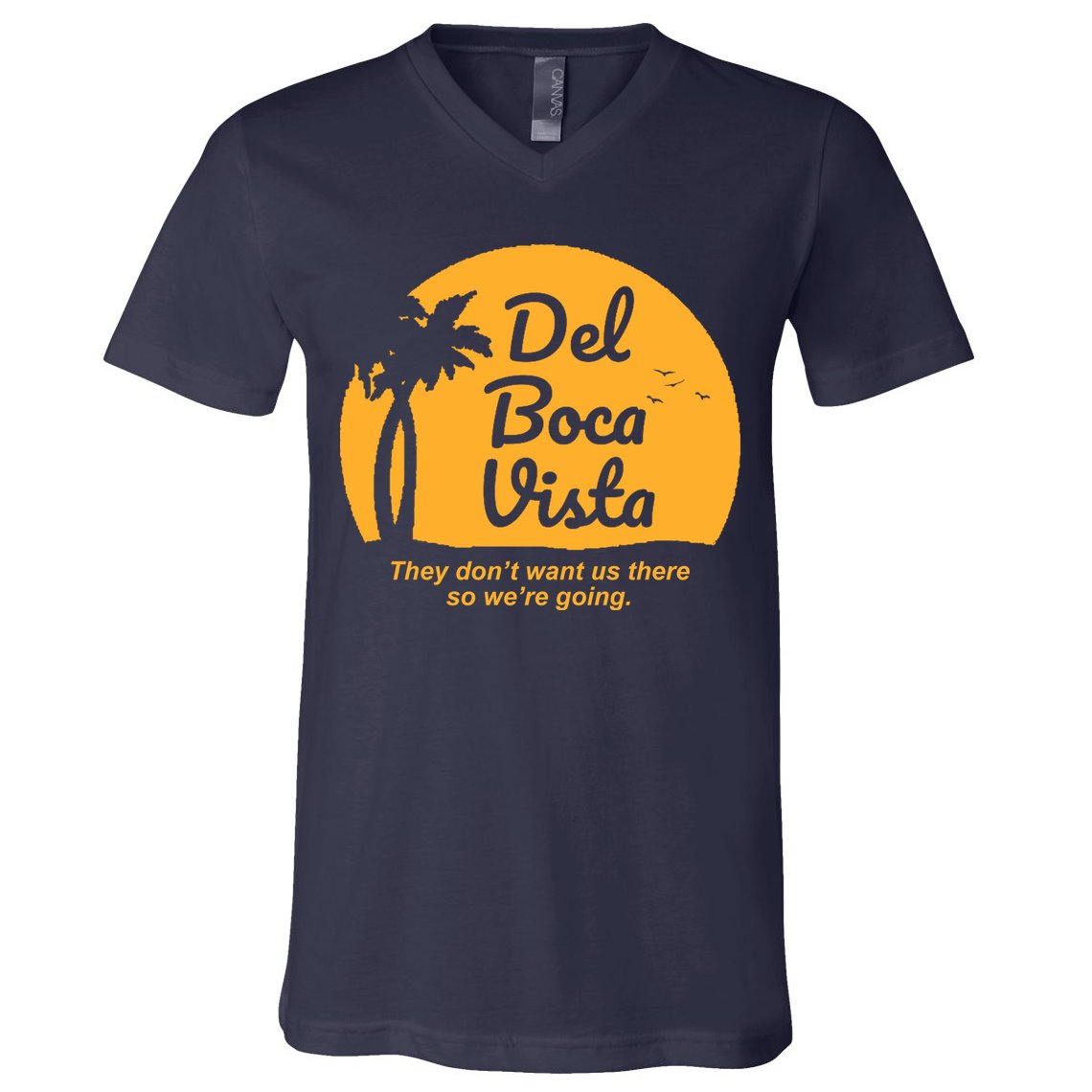 Del Boca Vista Florida We're Going V-Neck T-Shirt