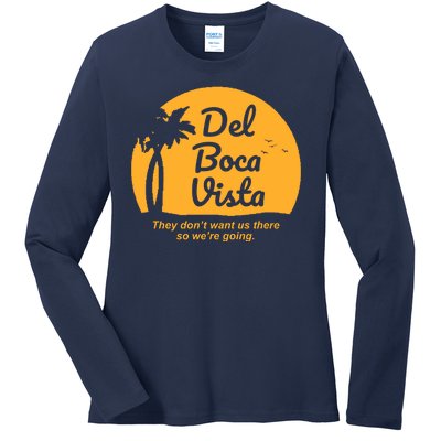 Del Boca Vista Florida We're Going Ladies Long Sleeve Shirt