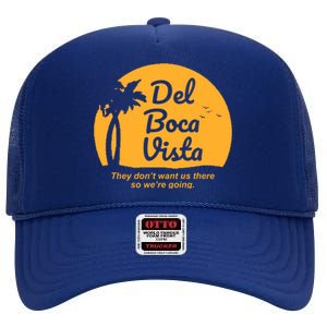 Del Boca Vista Florida We're Going High Crown Mesh Back Trucker Hat