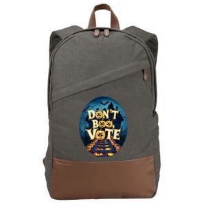 DonT Boo Vote Funny Halloween Cotton Canvas Backpack