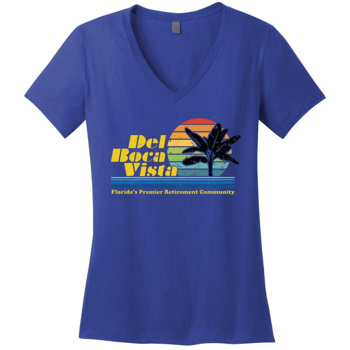 Del Boca Vista Retirement Community Women's V-Neck T-Shirt