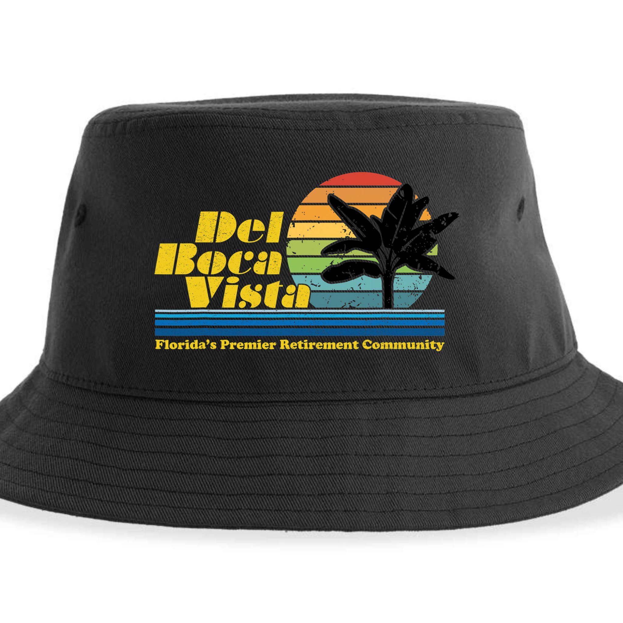 Del Boca Vista Retirement Community Funny Novelty Design Sustainable Bucket Hat
