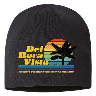 Del Boca Vista Retirement Community Funny Novelty Design Sustainable Beanie