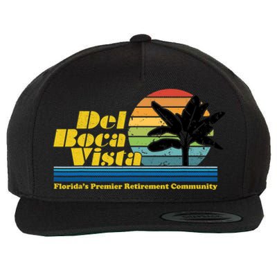 Del Boca Vista Retirement Community Funny Novelty Design Wool Snapback Cap