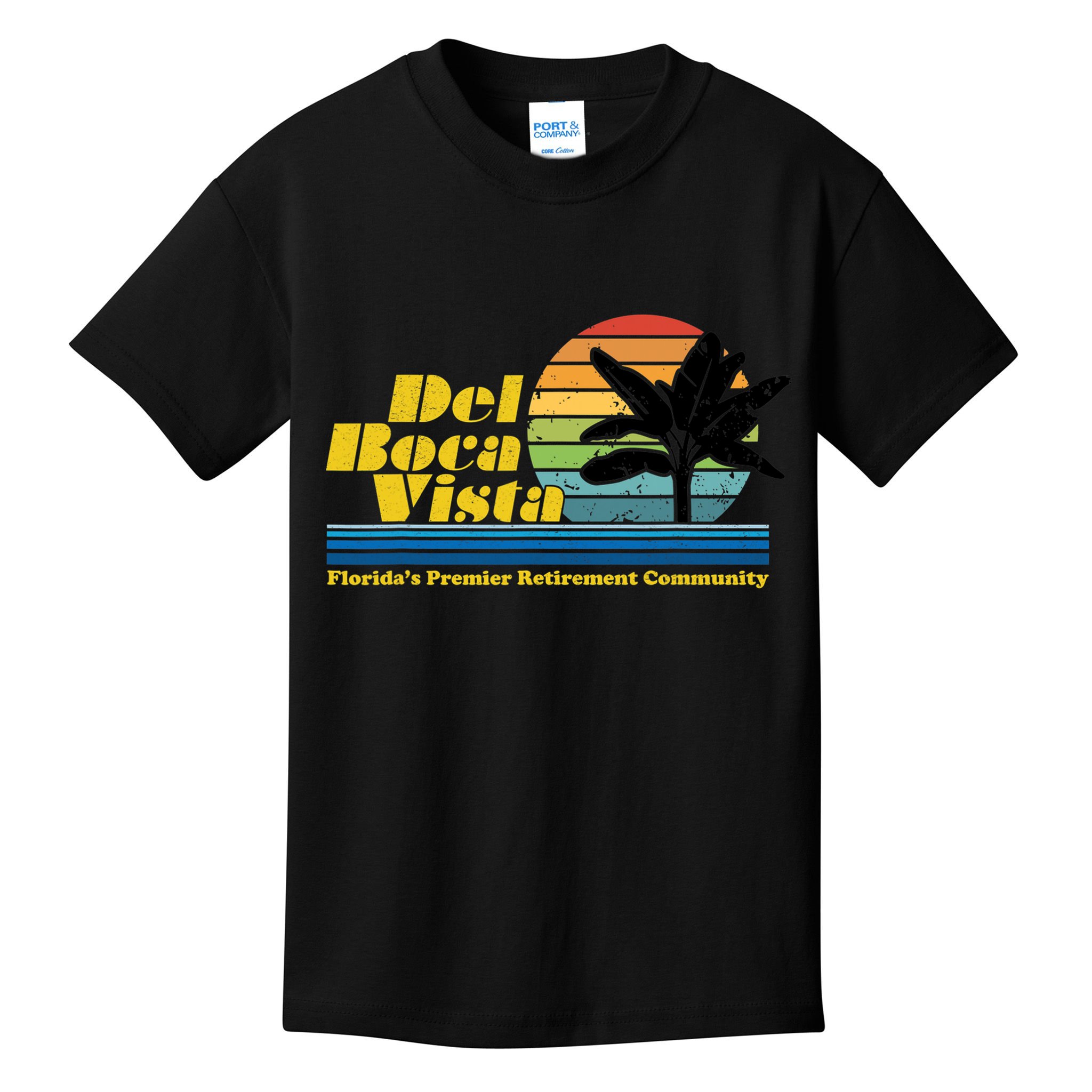 Del Boca Vista Retirement Community Funny Novelty Design Kids T-Shirt