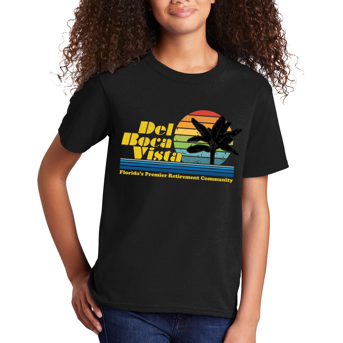 Del Boca Vista Retirement Community Funny Novelty Design Kids T-Shirt