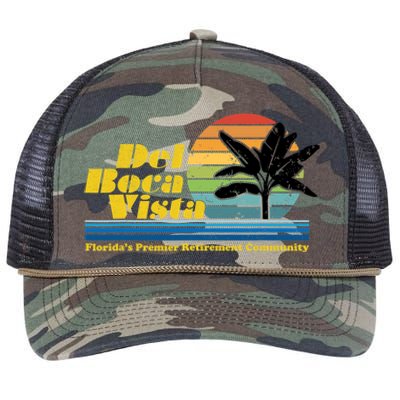 Del Boca Vista Retirement Community Funny Novelty Design Retro Rope Trucker Hat Cap