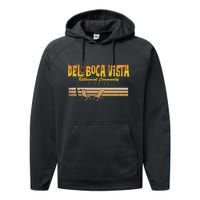 Del Boca Vista Retirement Florida Summer Performance Fleece Hoodie