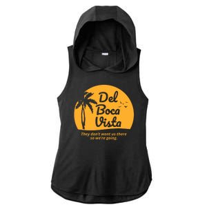 Del Boca Vista Retirement Community Funny Ladies PosiCharge Tri-Blend Wicking Draft Hoodie Tank