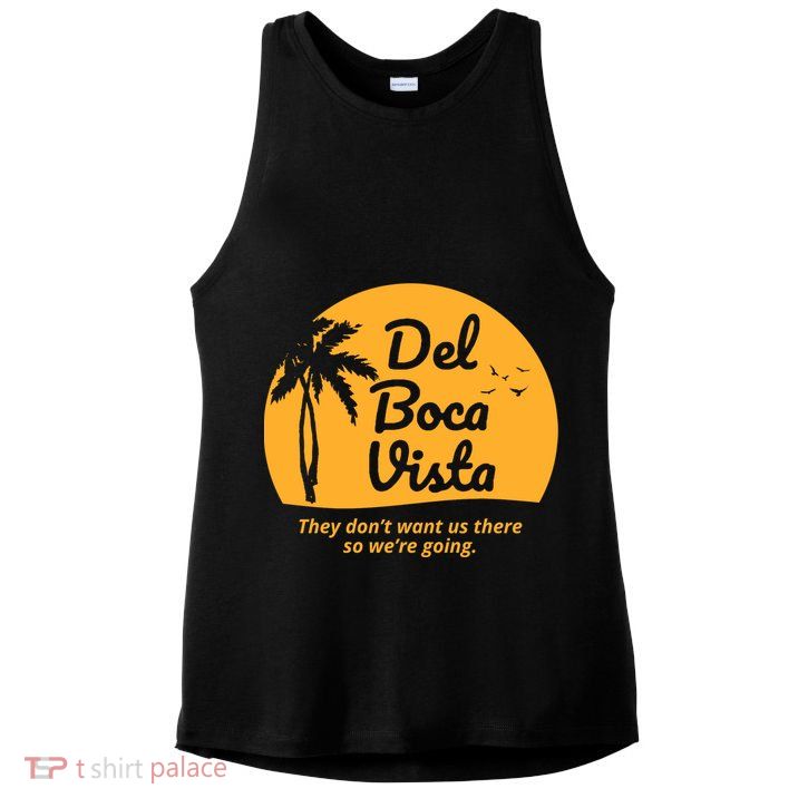 Del Boca Vista Retirement Community Funny Ladies PosiCharge Tri-Blend Wicking Tank
