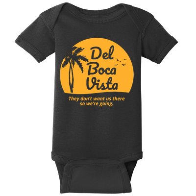 Del Boca Vista Retirement Community Funny Baby Bodysuit
