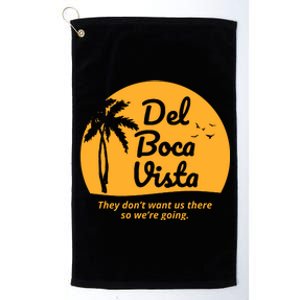 Del Boca Vista Retirement Community Funny Platinum Collection Golf Towel