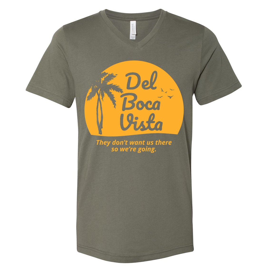 Del Boca Vista Retirement Community Funny V-Neck T-Shirt