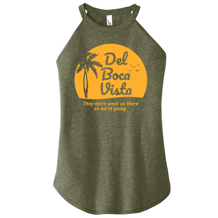 Del Boca Vista Retirement Community Funny Women's Perfect Tri Rocker Tank