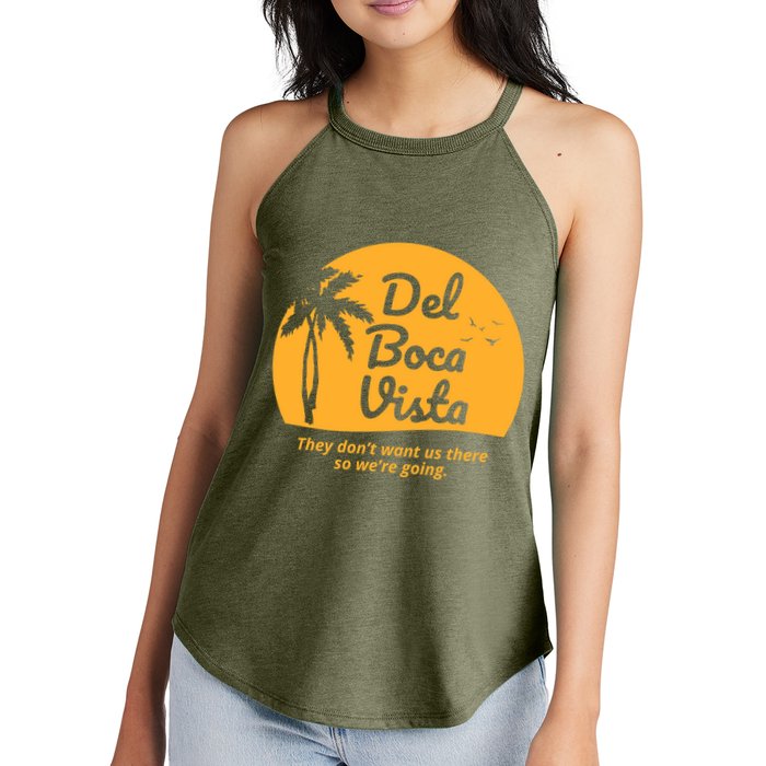 Del Boca Vista Retirement Community Funny Women's Perfect Tri Rocker Tank