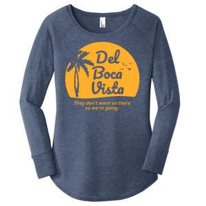 Del Boca Vista Retirement Community Funny Women's Perfect Tri Tunic Long Sleeve Shirt