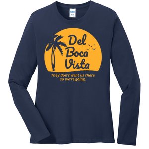 Del Boca Vista Retirement Community Funny Ladies Long Sleeve Shirt