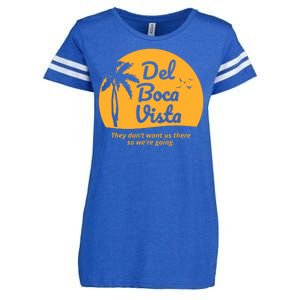 Del Boca Vista Retirement Community Funny Enza Ladies Jersey Football T-Shirt