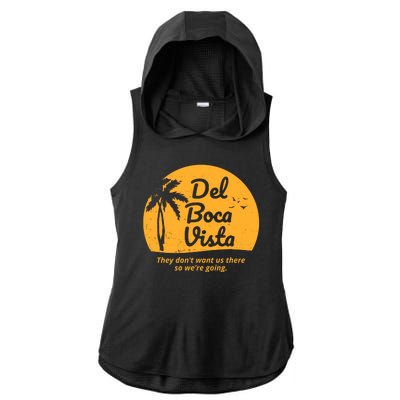 Del Boca Vista Retirement Community Vintage Ladies PosiCharge Tri-Blend Wicking Draft Hoodie Tank