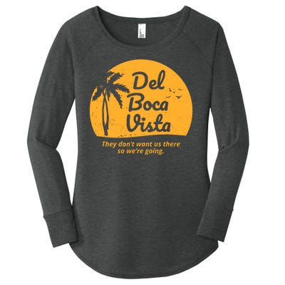 Del Boca Vista Retirement Community Vintage Women's Perfect Tri Tunic Long Sleeve Shirt