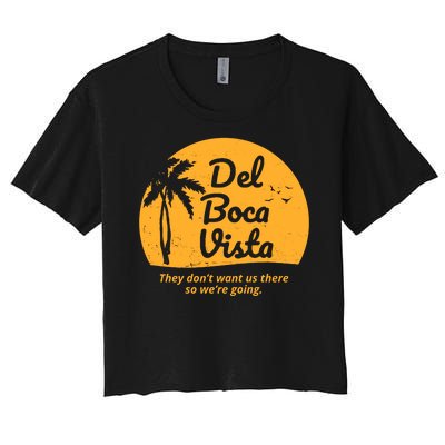 Del Boca Vista Retirement Community Vintage Women's Crop Top Tee