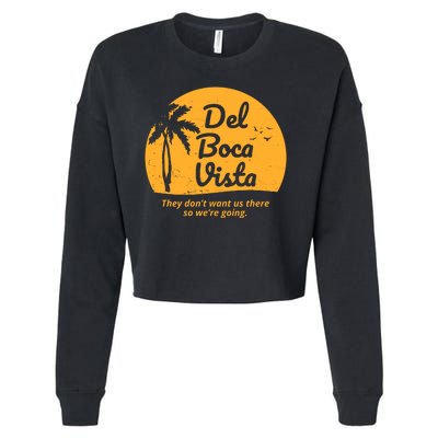 Del Boca Vista Retirement Community Vintage Cropped Pullover Crew