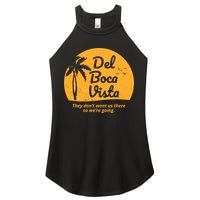 Del Boca Vista Retirement Community Vintage Women's Perfect Tri Rocker Tank
