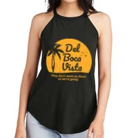 Del Boca Vista Retirement Community Vintage Women's Perfect Tri Rocker Tank