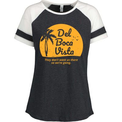 Del Boca Vista Retirement Community Vintage Enza Ladies Jersey Colorblock Tee